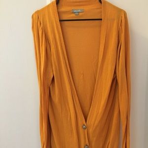 Delia's Mustard Yellow Long Cardigan